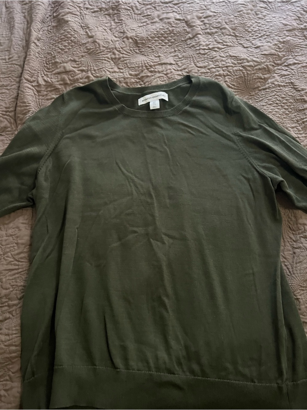 Amazon Essentials Olive Green lightweight sweater